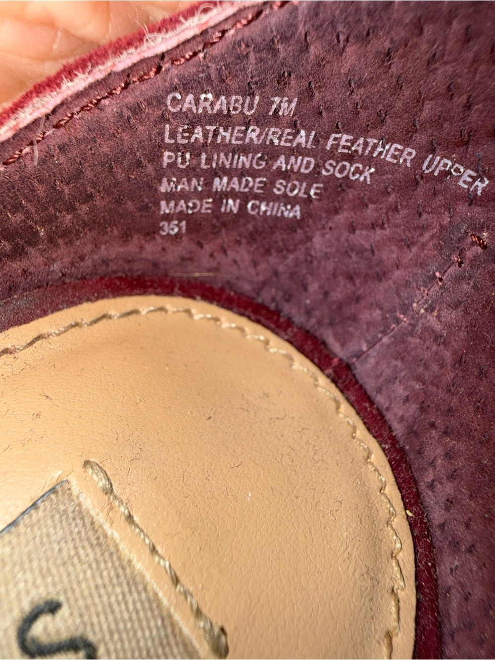 Steve Madden "Carabu" Feathered Ankle-Strap Block HeelsSumptuous Suede Size 7M - Picture 7 of 8